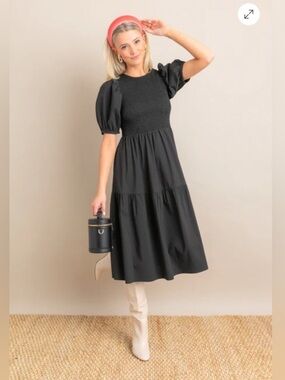 Tuckernuck | Dresses | Tuckernuck Navy Dupioni Esme Dress Smocked Back Size  S | Poshmark